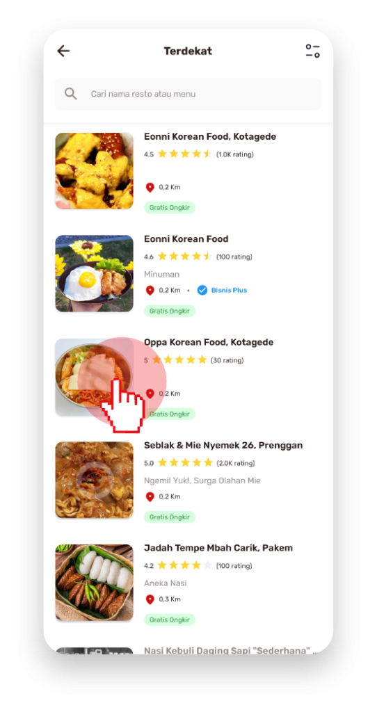 Pilih resto yang kamu mau